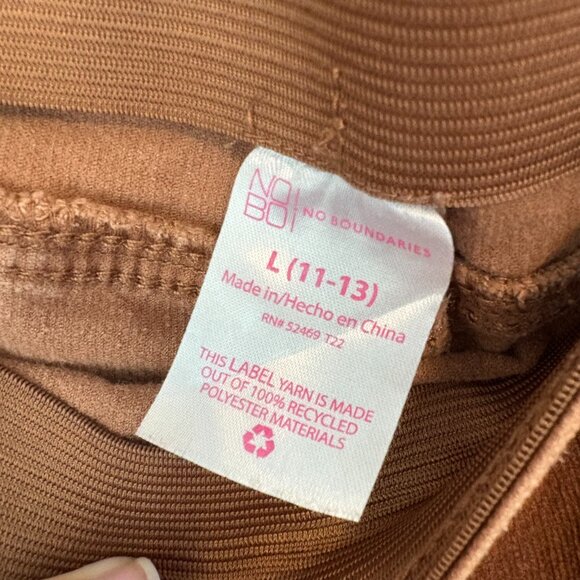 No Boundaries High Rise Burnt Orange Flare Bottom Corduroy Pants Junior's Large - Picture 6 of 6